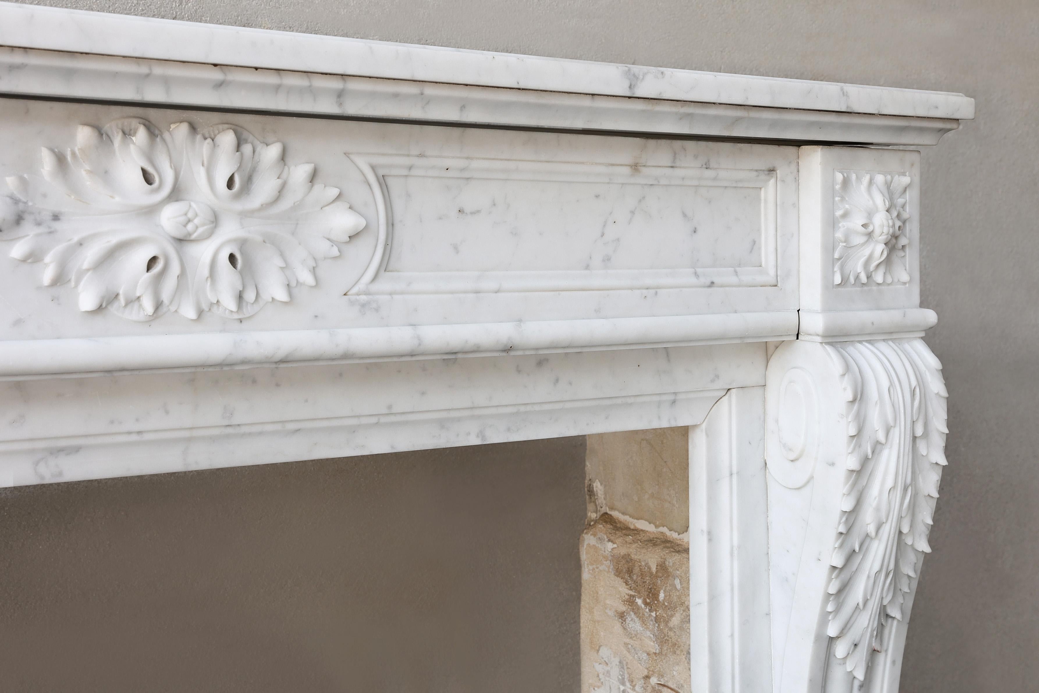 French Antique Marble Chimneypiece