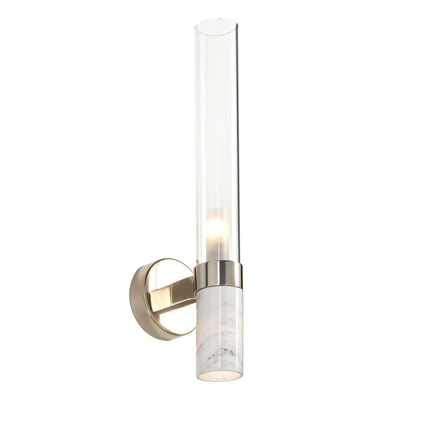 Italian Carrara Marble Sconce by Il Paralume Marina For Sale