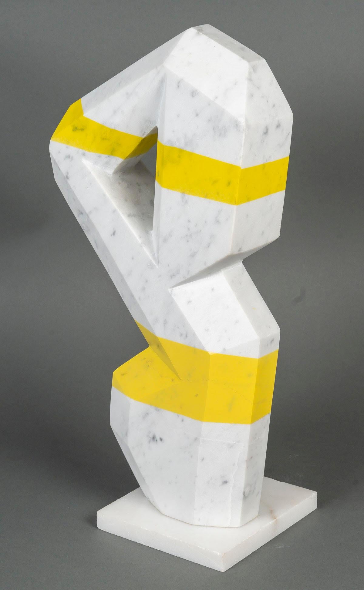 French Carrara Marble Sculpture by François Fernandez, Known as SAVY, Signed. For Sale