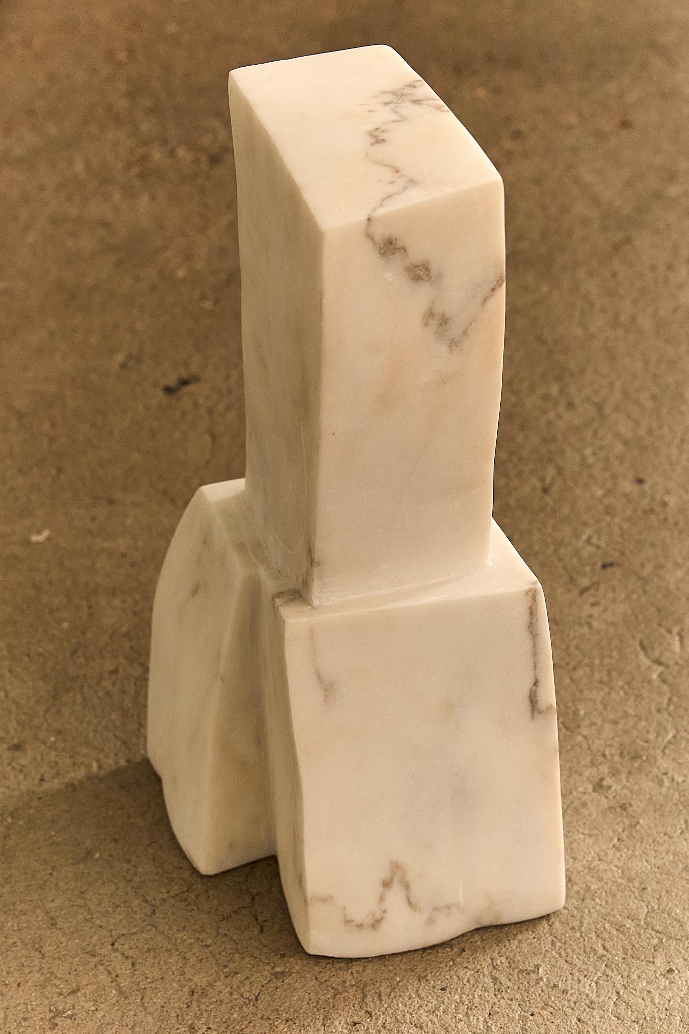 Mid-Century Modern Carrara Marble Sculpture For Sale