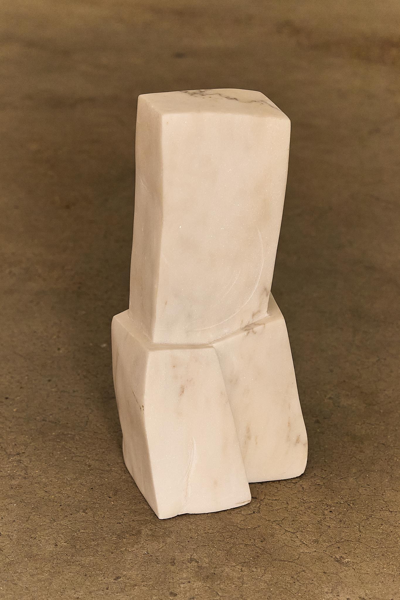 Hand-Crafted Carrara Marble Sculpture For Sale