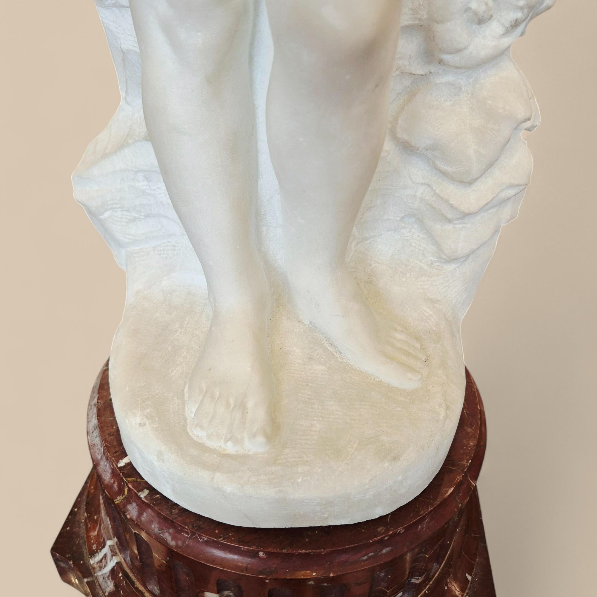 Scultura in marmo di Carrara della divinità Chloris, XIX secolo in vendita 10