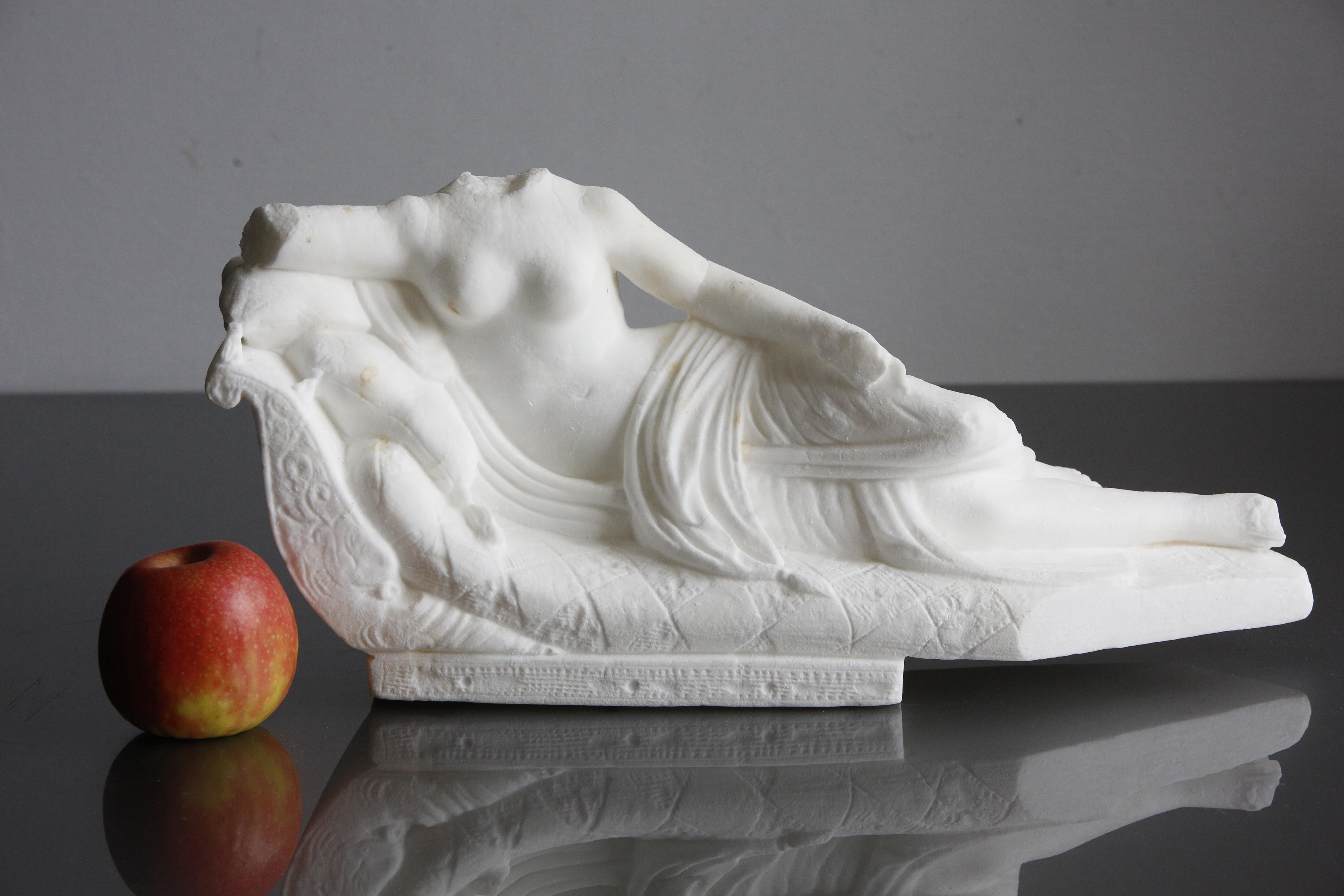 Sculpture en marbre de Carrare Pauline Bonaparte Venus Victrix Antonio Canova en vente 5