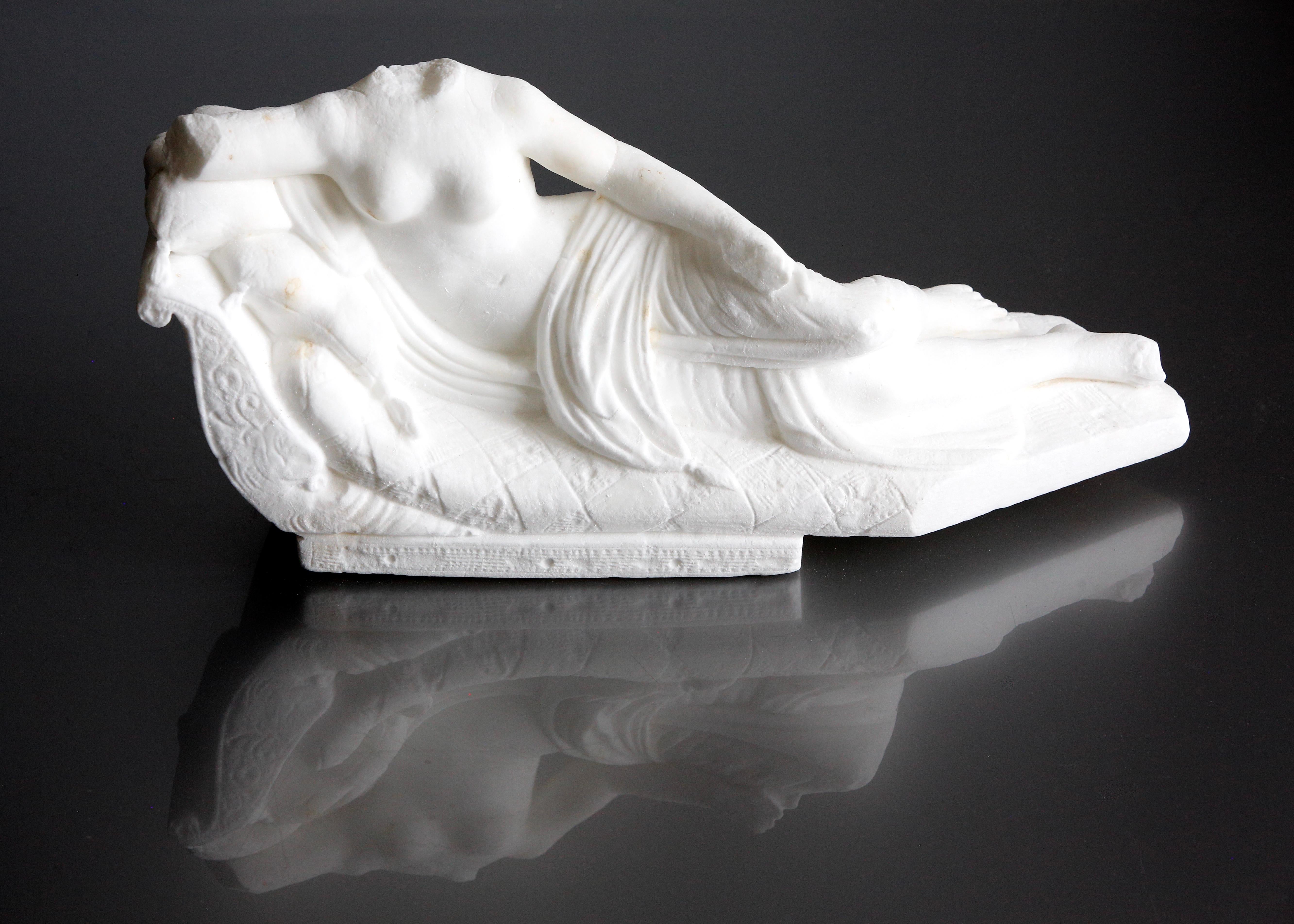 Sculpture en marbre de Carrare Pauline Bonaparte Venus Victrix Antonio Canova en vente 7