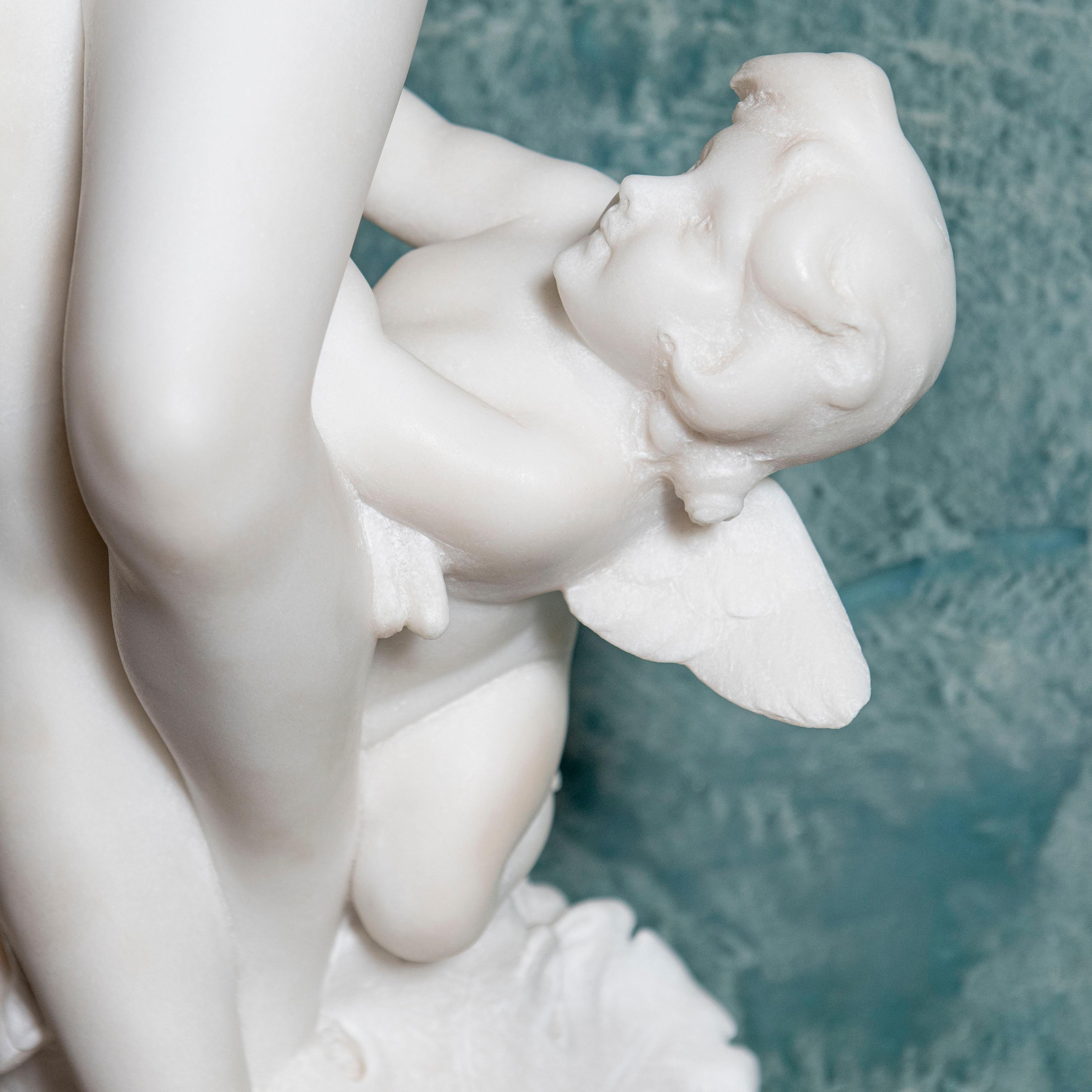 Carrara Marble Sculpture Signed A. Batacchi, Italy, Florence, Late 19th Century For Sale 2