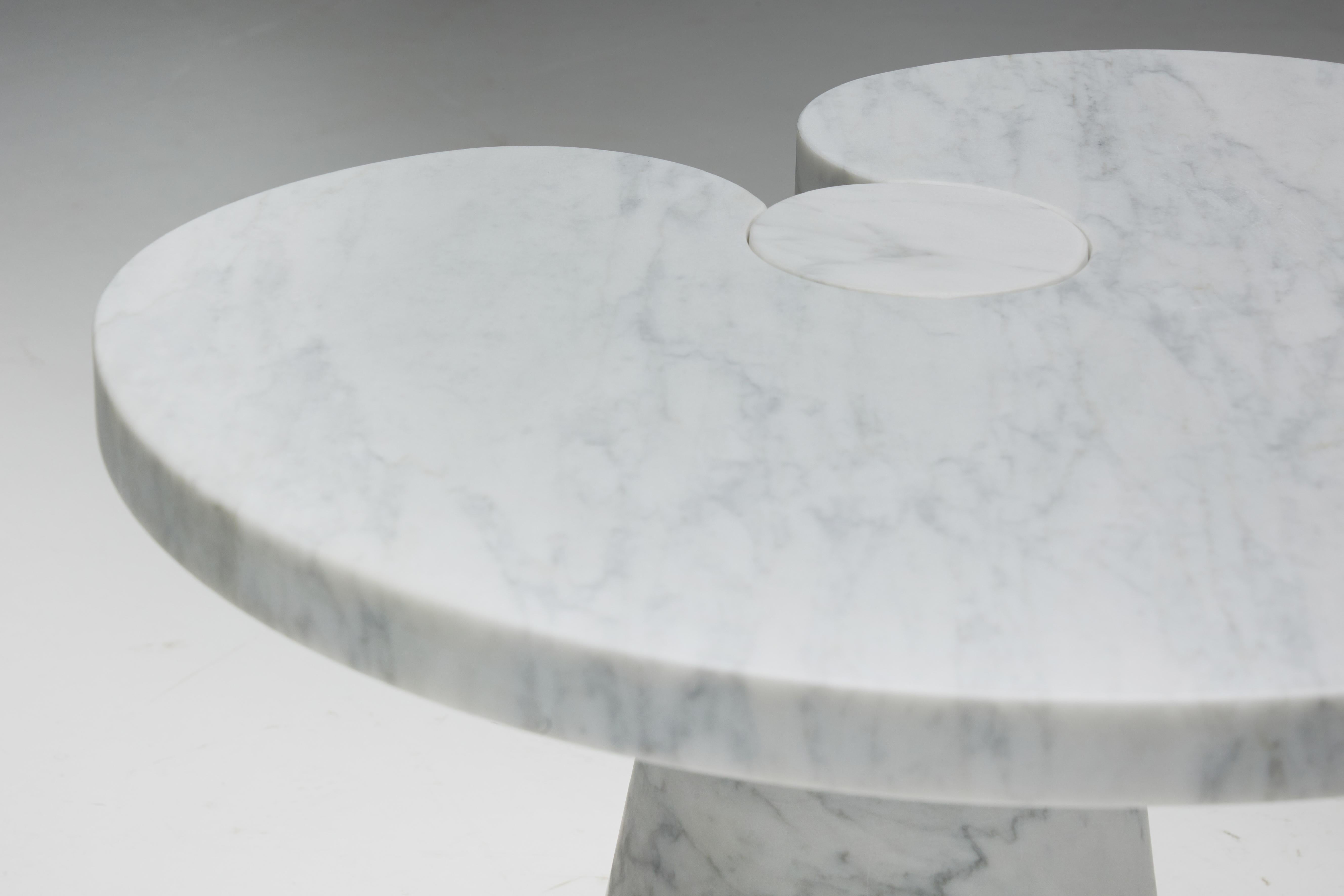 Carrara Marble Side Table by Angelo Mangiarotti for Skipper, Italy, 1970s For Sale 1