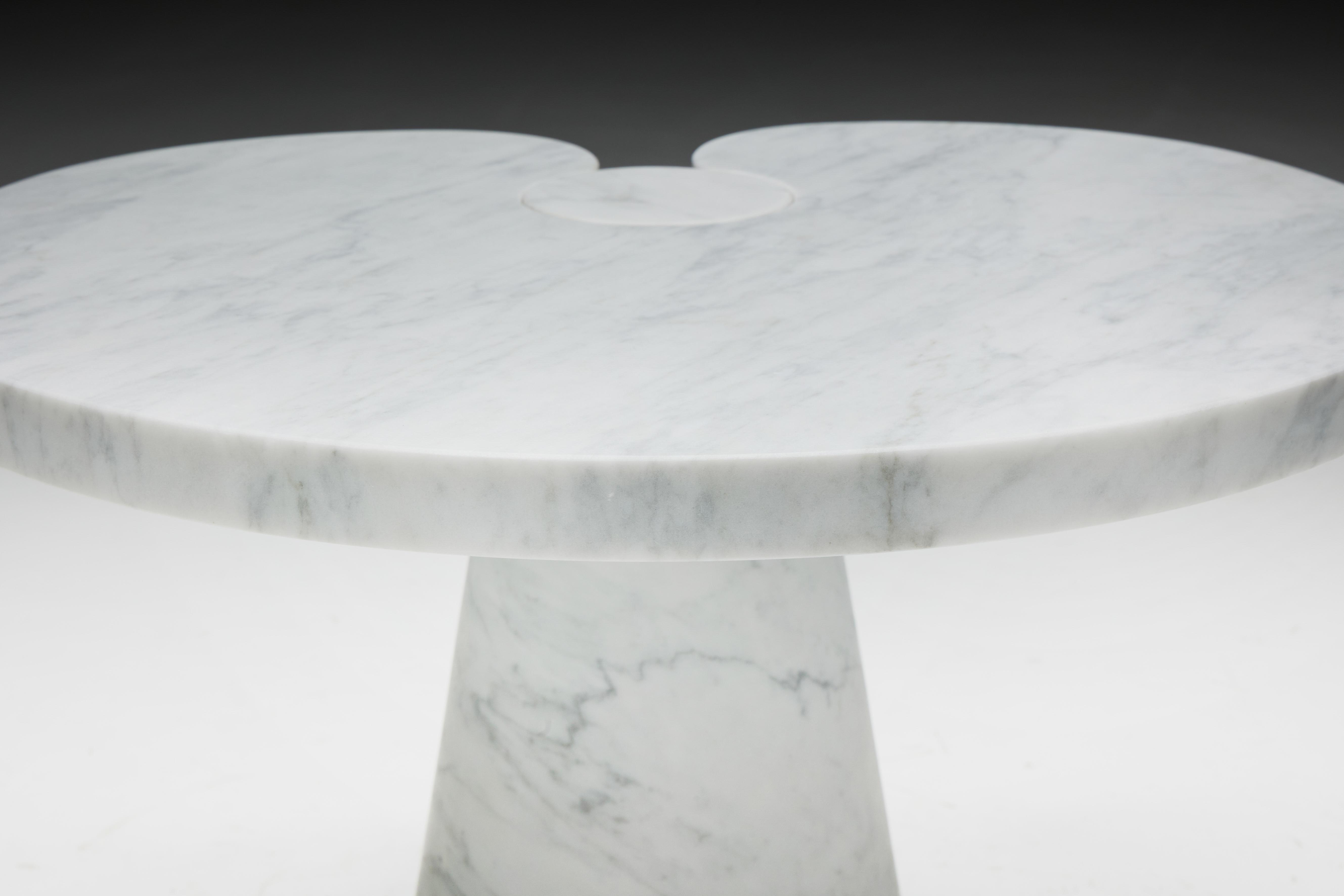 Carrara Marble Side Table by Angelo Mangiarotti for Skipper, Italy, 1970s For Sale 2