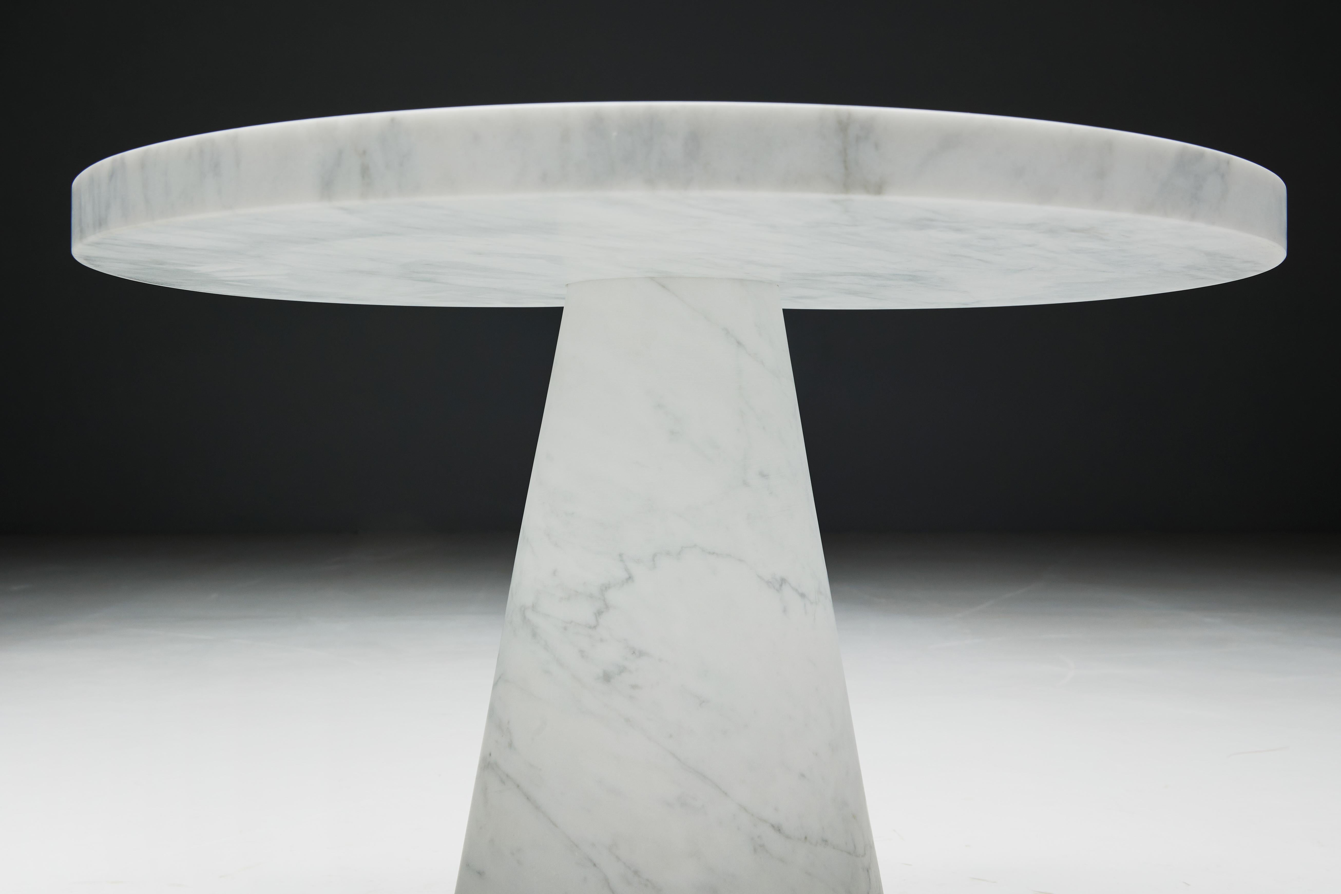 Carrara Marble Side Table by Angelo Mangiarotti for Skipper, Italy, 1970s For Sale 3