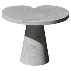 Tavolino in marmo di Carrara di Angelo Mangiarotti per Skipper, Italia, anni '70