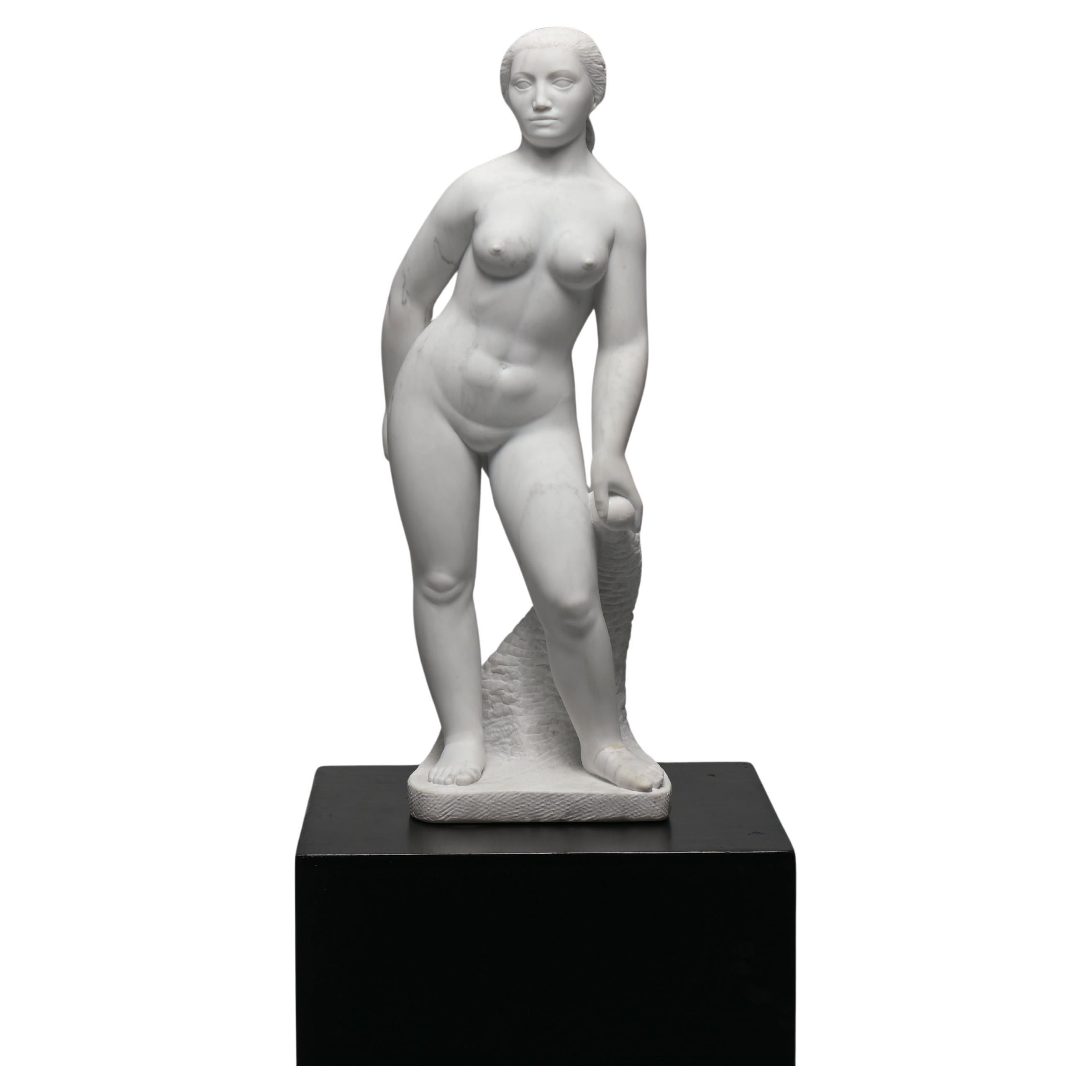 Carrara marble statue by Jan Keustermans