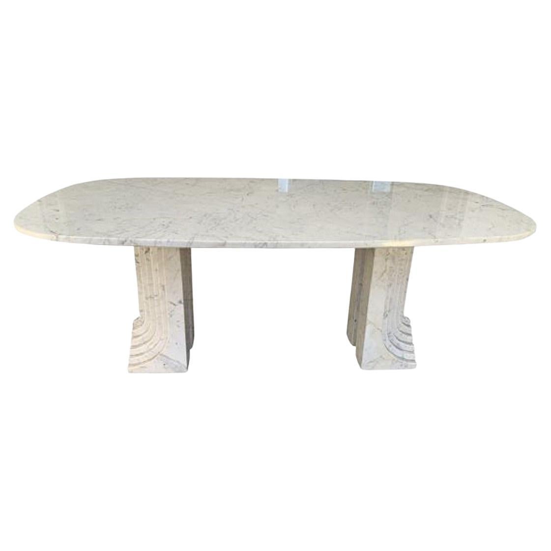 Carrara Marble Table For Sale
