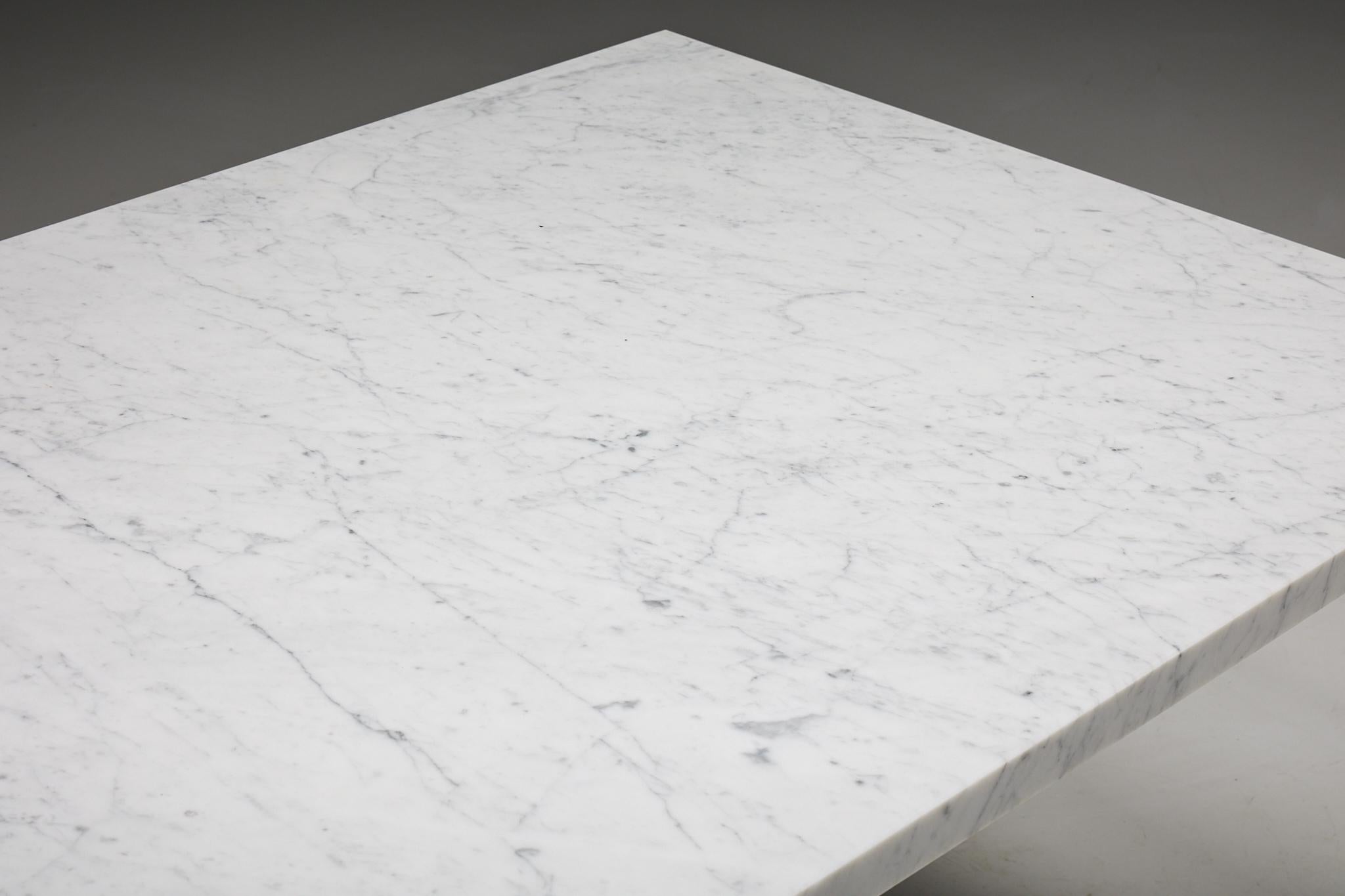 Carrara Marble Table, Italy, 1970s For Sale 3