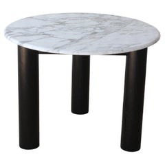 Carrara Marble Table on Oak Base, Spain, 1960s