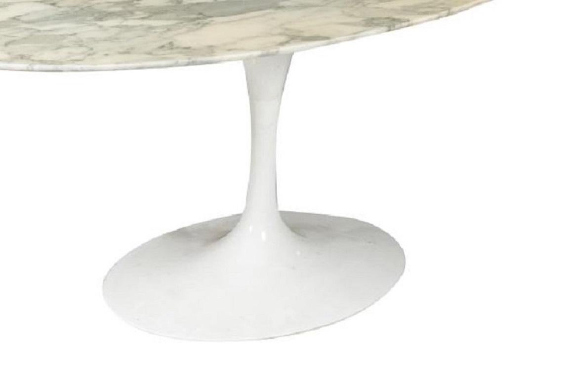 American Carrara Marble Top Dining Table by Eero Saarinen