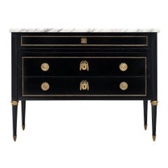 Carrara Marble-Topped Louis XVI Style Chest