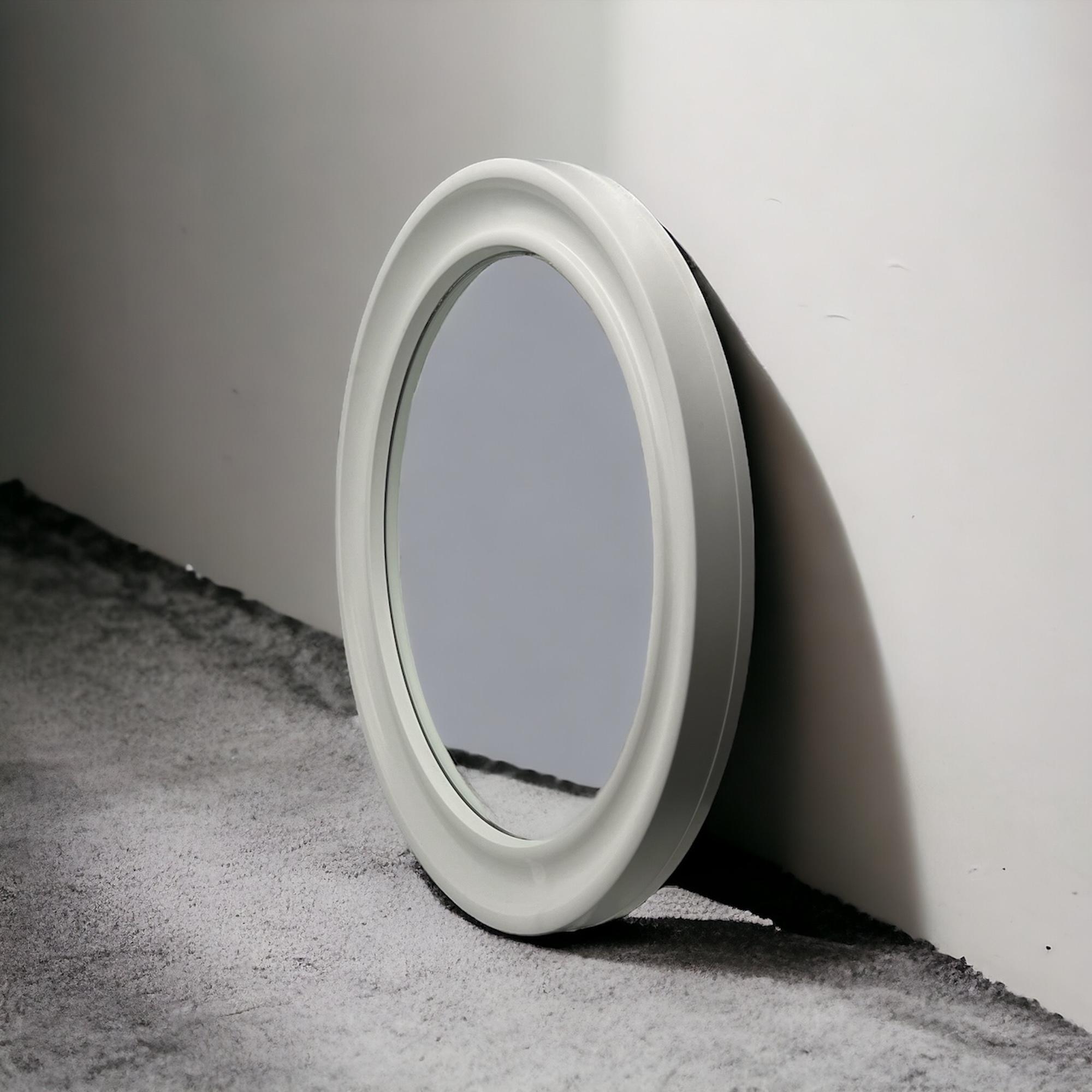 Carrara & Matta 'America' Wall Mirror in off-white - 70s Patent Bakelite Design 1