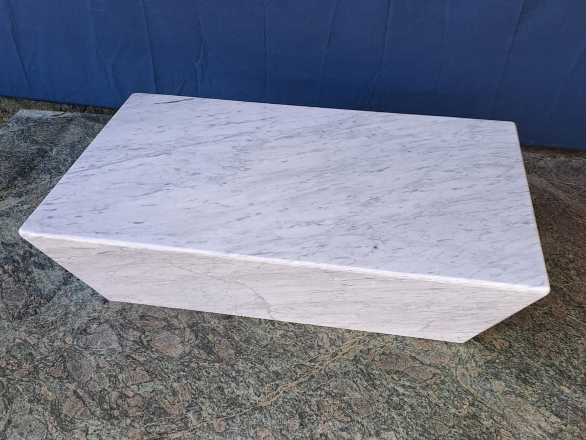 Hand-Crafted Grande Carrara Coffee Table For Sale