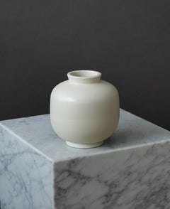 White 'Carrara' Vase by Wilhelm Kage for Gustavsberg, Sweden, 1930s