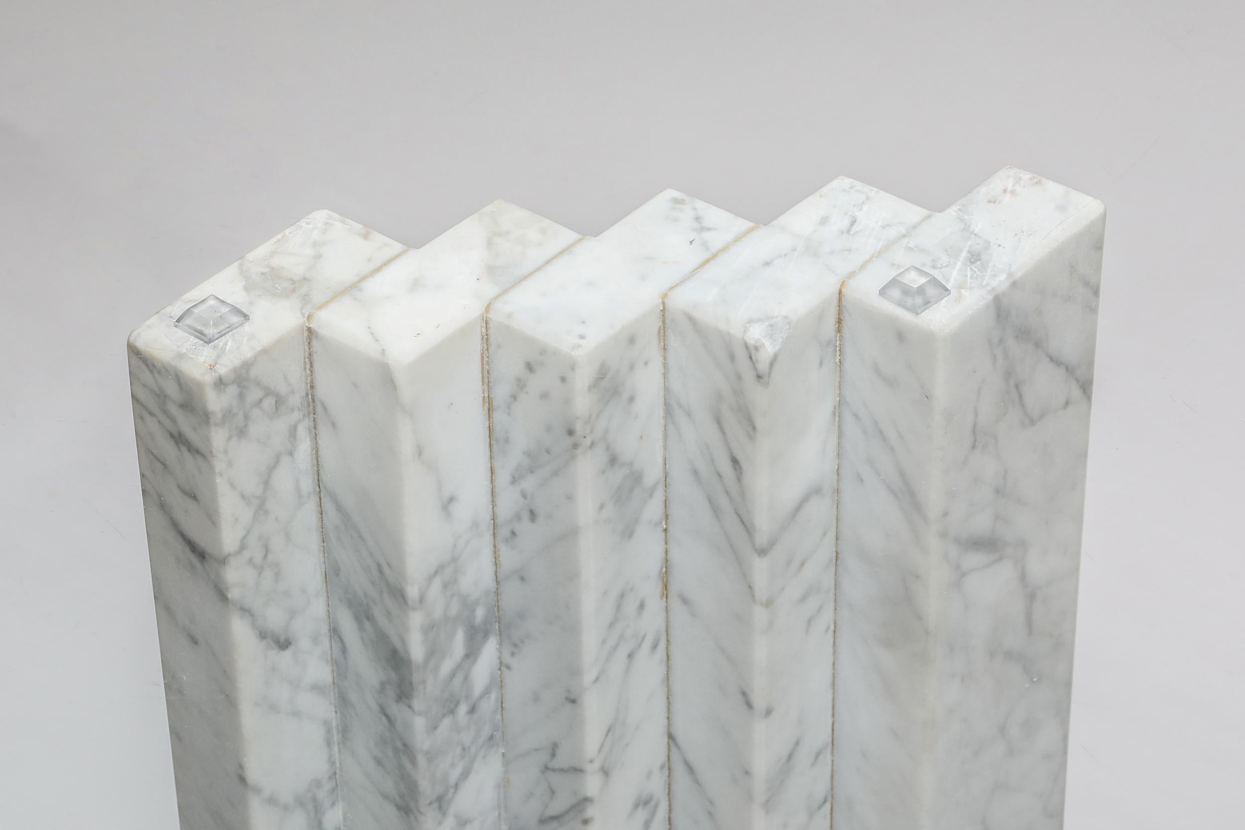 Carrara White Marble Dining Table Scarpa 5