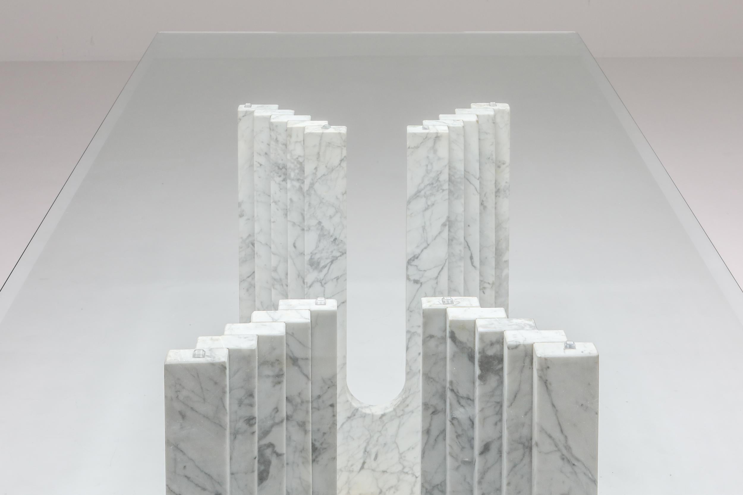 Carrara White Marble Dining Table Scarpa 6