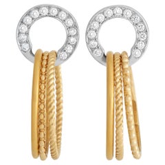 Carrara Y Carrara 18k Yellow Gold 0.30 Carat Diamond Earrings