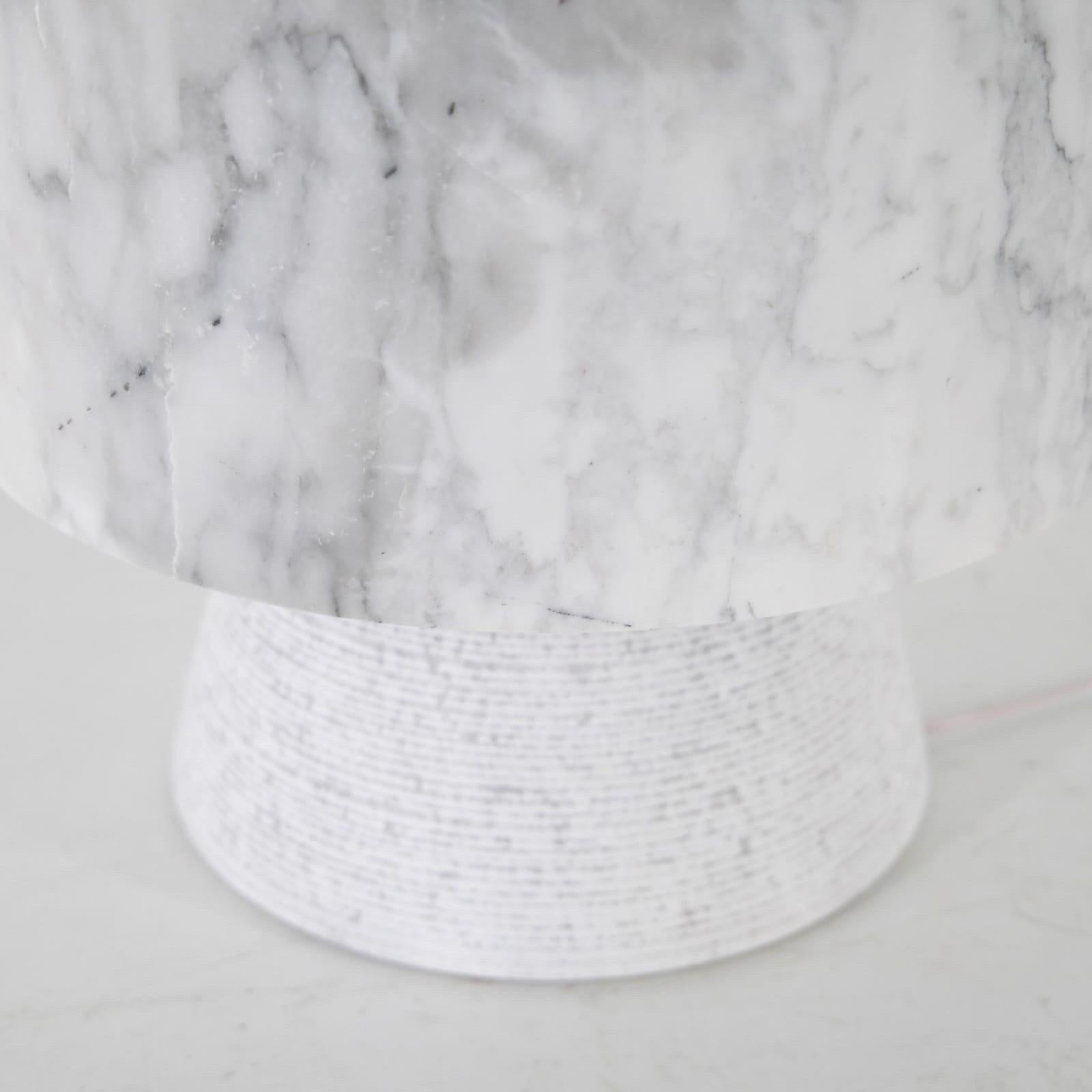 Marble Carrare marble lamp For Sale
