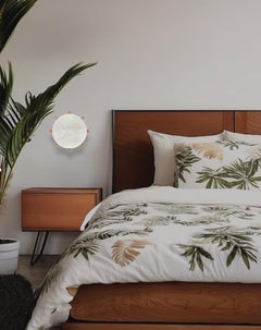 Lámpara de pared o techo de alabastro y latón "Carré" de Denis De La Mesiere