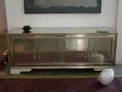 Carre Credenza in White Bronze Handcrafted in India By Stephanie Odegard