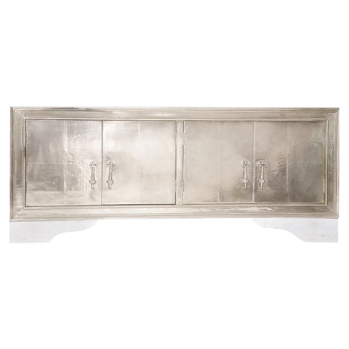 Carre Credenza in White Bronze Handcrafted in India By Stephanie Odegard