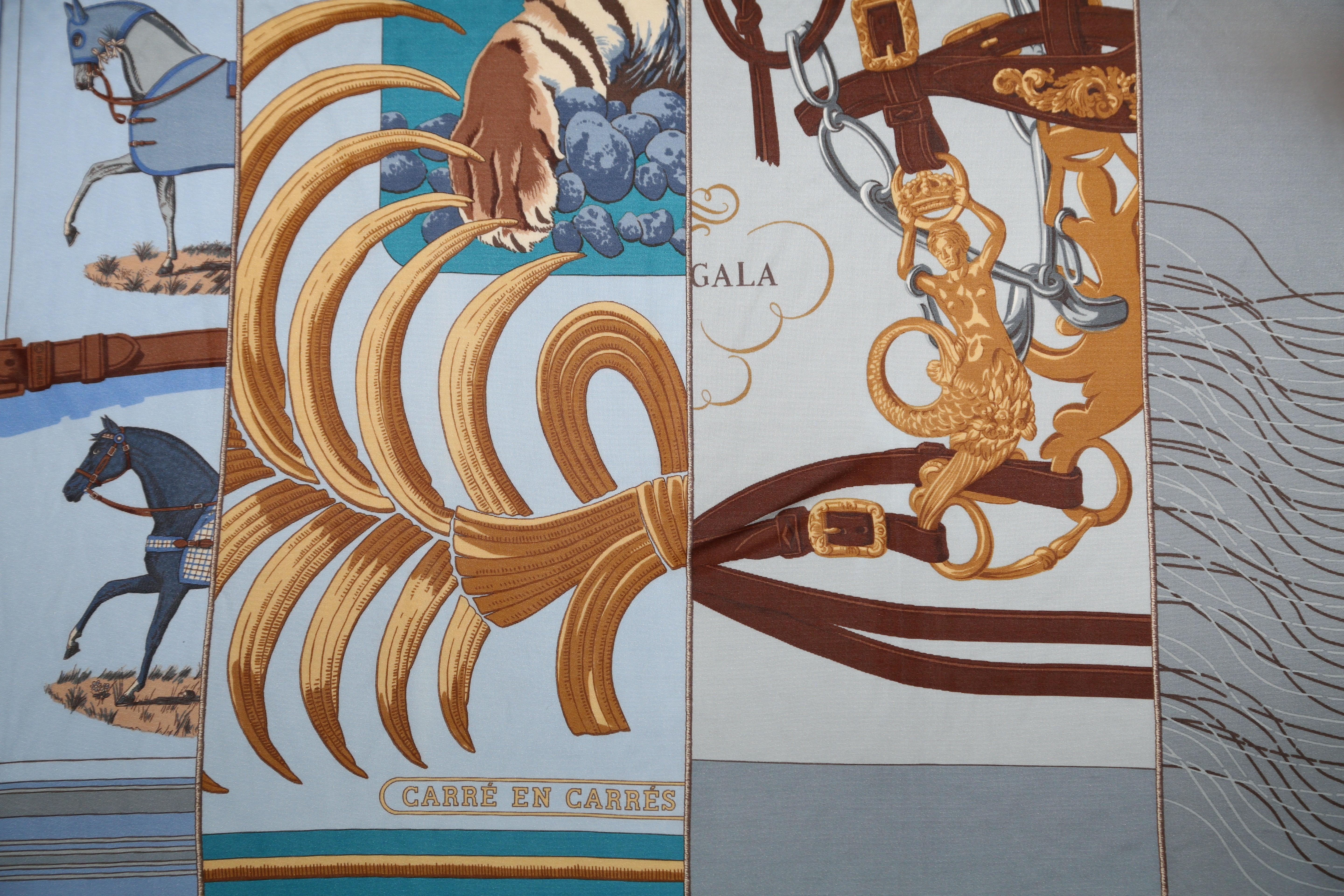 Carré en Carrés silk scarf In Excellent Condition In London, GB