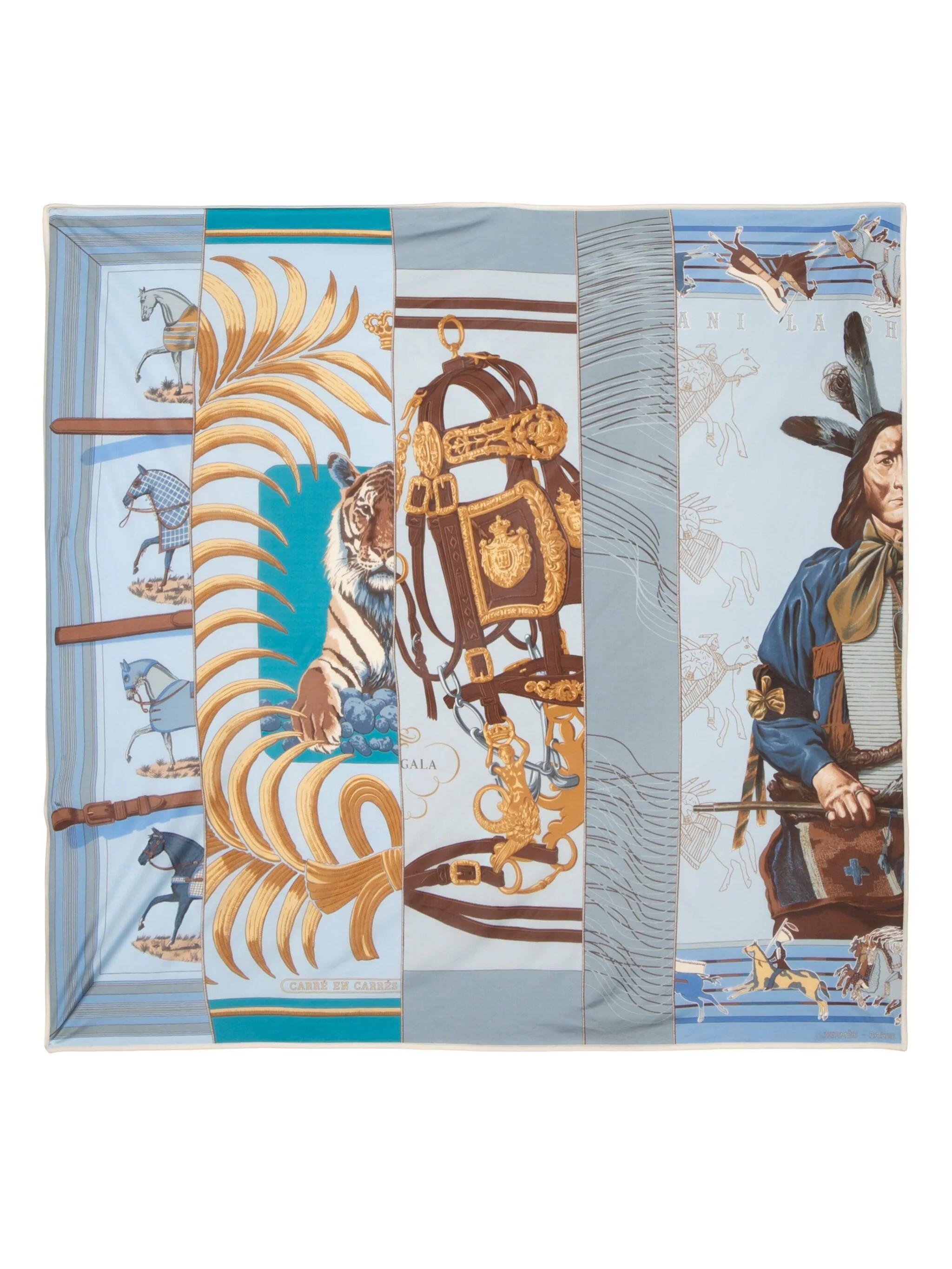 Women's or Men's Carré en Carrés silk scarf