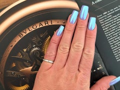 Carre French Diamond Infinity Band Ring Platinum Size 4