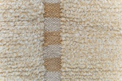 Tapis surdimensionné « Carre » à motif moderne en damier, beige et sable clair, par Doris Leslie Blau
