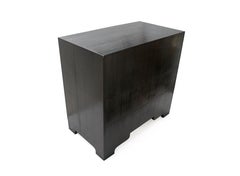 Carre Nightstand in Antiqed White Bronze Handcrafted in India