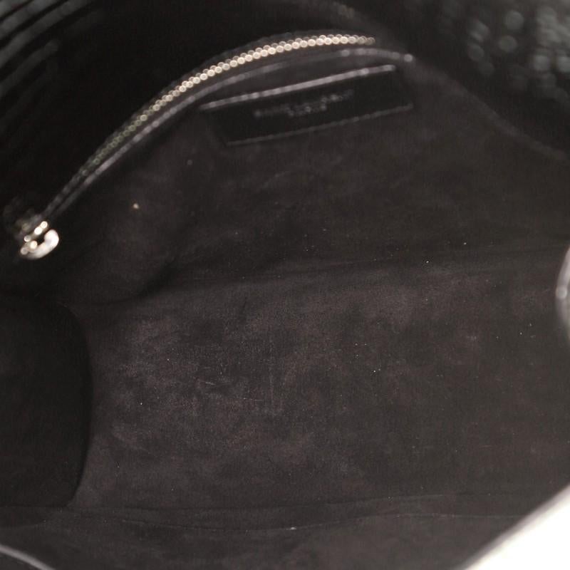 Carre Satchel Studded Crocodile Embossed Leather Medium 1