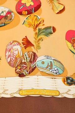 Carré silk scarf "Couvée d'Hermès" design by Caty Latham Hermès 1994