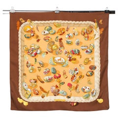 Carré silk scarf "Couvée d'Hermès" design by Caty Latham Hermès 1994