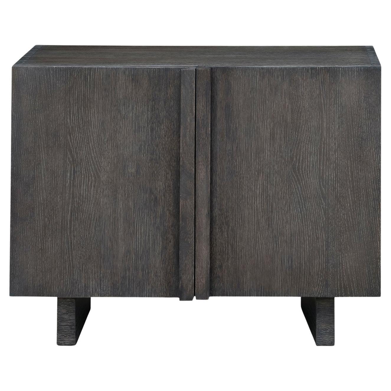 "Carrel" Modern French Oak Media Cabinet 'Small' by Christiane Lemieux For Sale