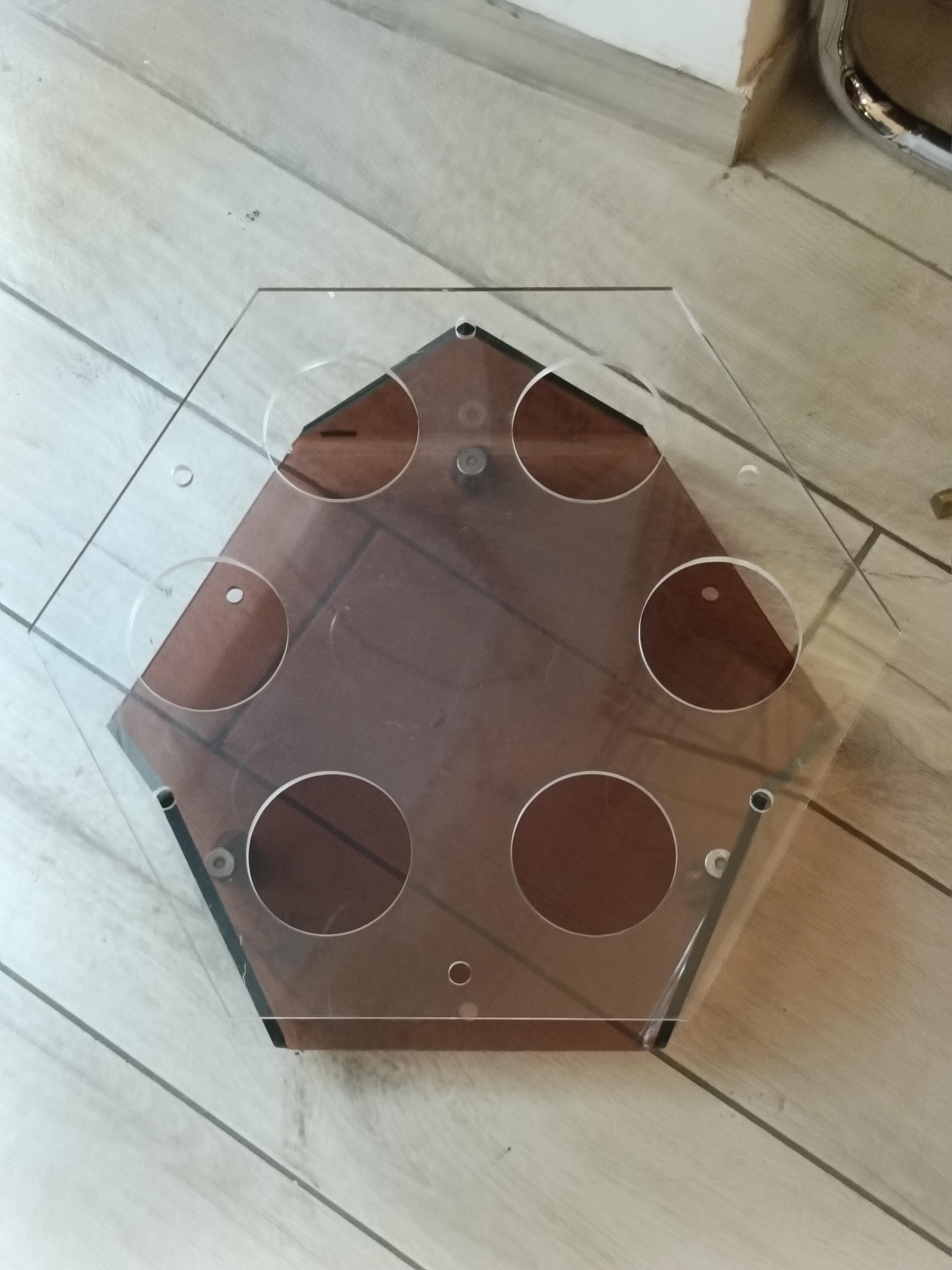 italien Carrellino Bar in Lucite Trasparente e Fume', Italia 1970s en vente