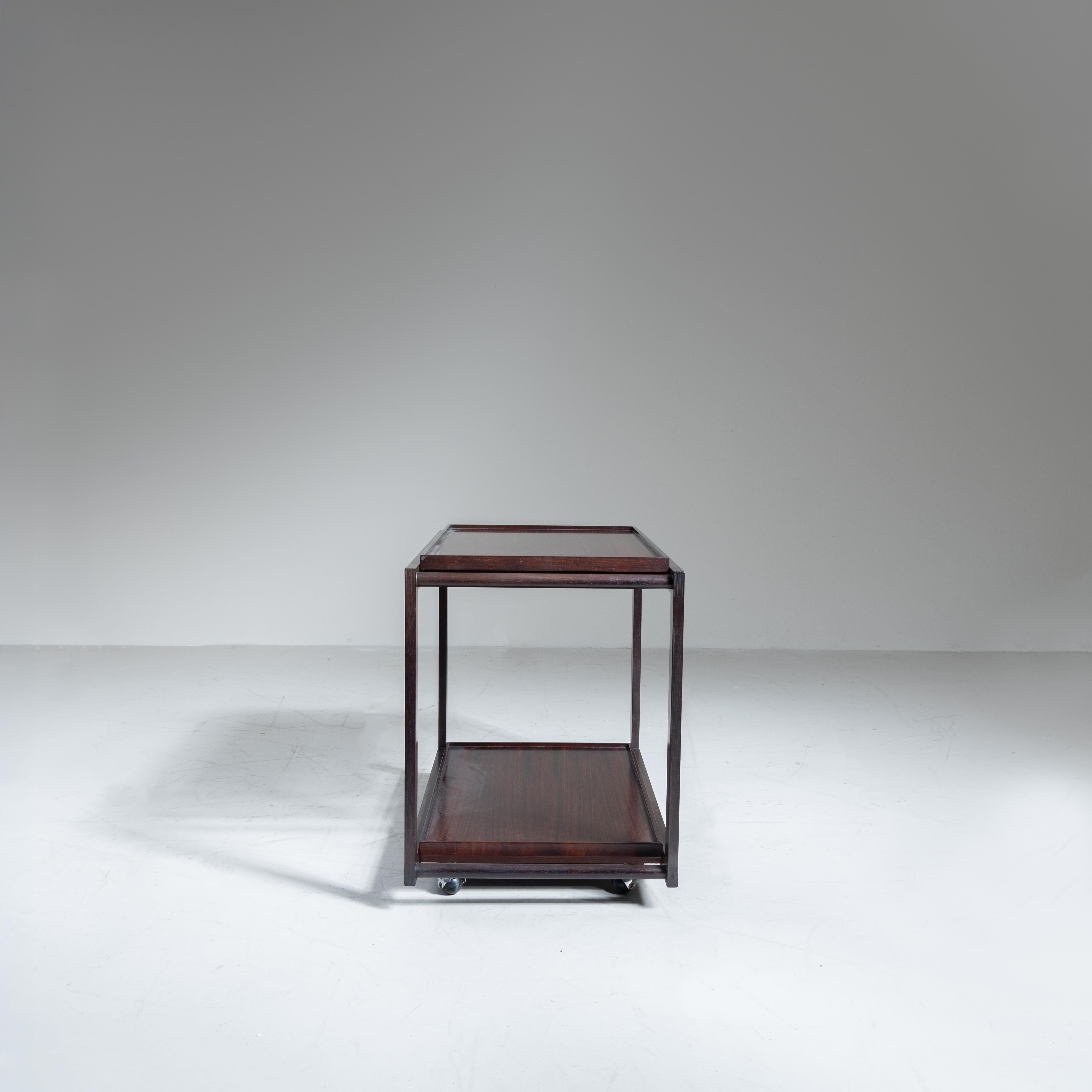 Mid-Century Modern Chariot en bois, Gianfranco Frattini, Cassina en vente