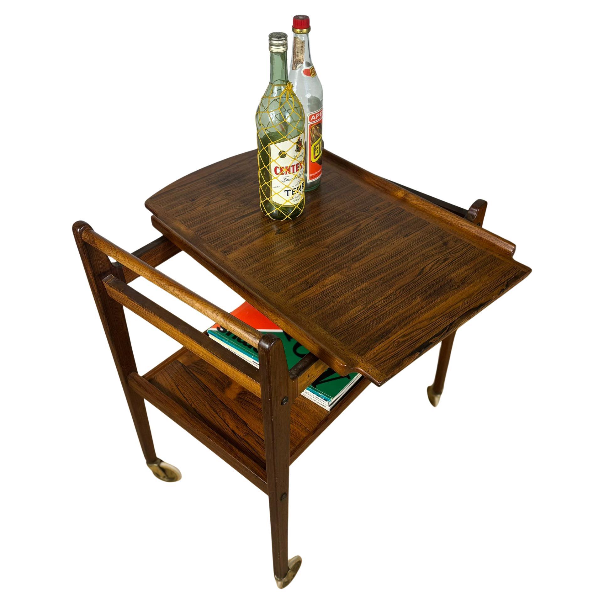 Mid-Century Rosewood Trolley - Scandinavian / Modernist Design For Sale