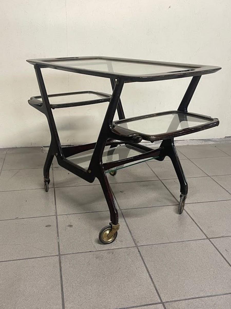 Ottone Carrello bar anni '50 design di Cesare Lacca in vendita