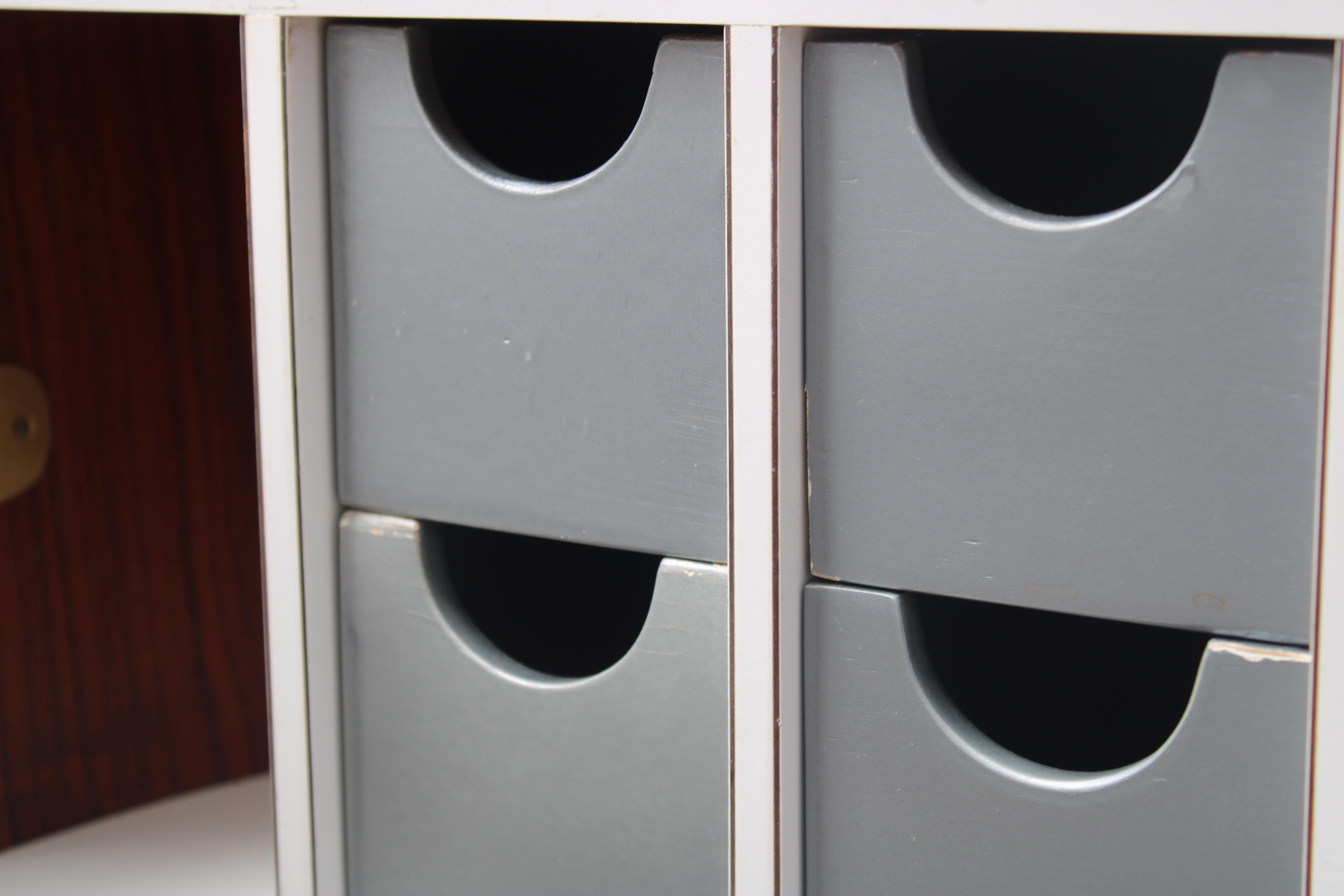 Carrello bar in legno e Laminato Bianco Eugenio Gerli Tecno 1960s in vendita 5