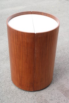 Carrello bar in legno e Laminato Bianco Eugenio Gerli Tecno 1960s