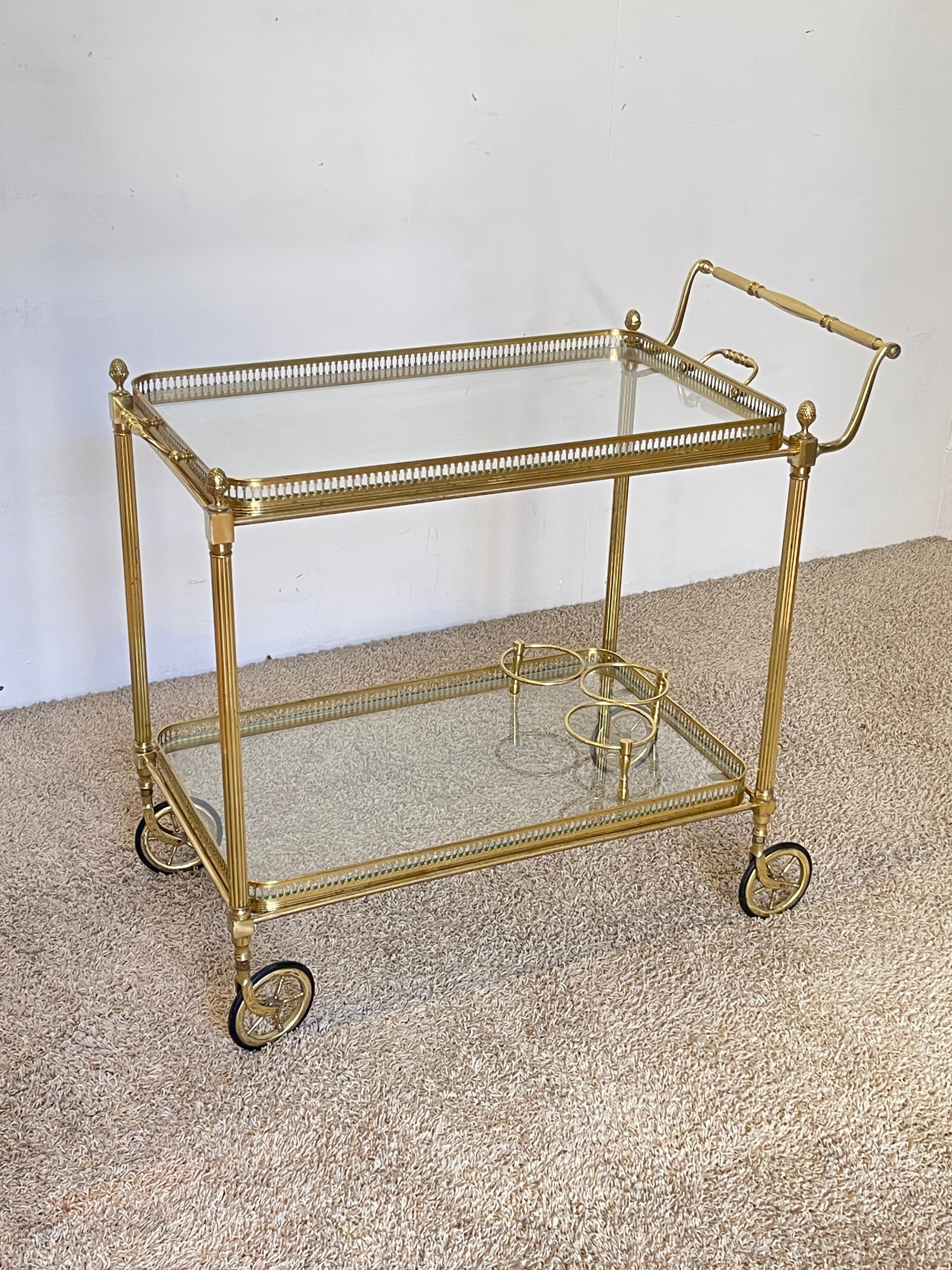 Carrello bar in ottone 