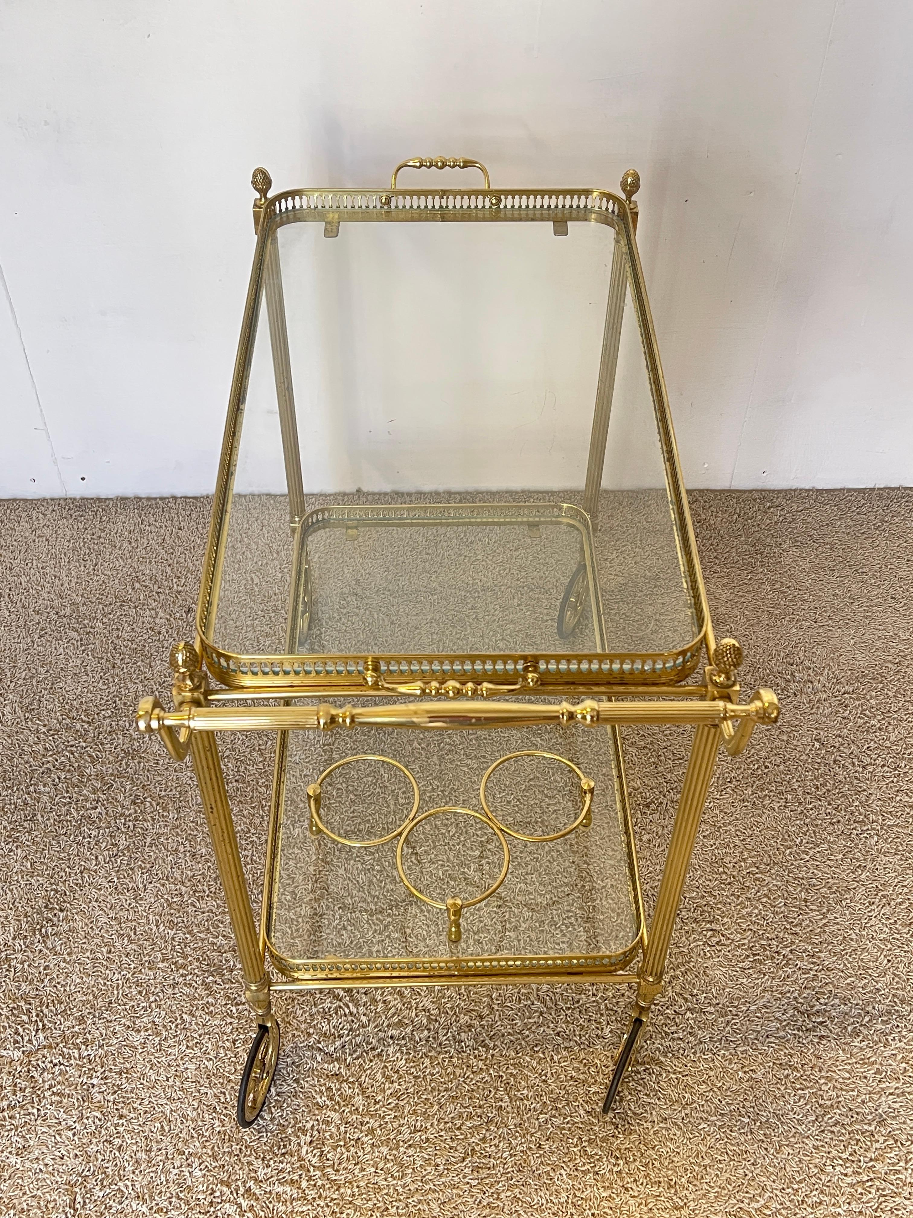 Carrello bar in ottone 