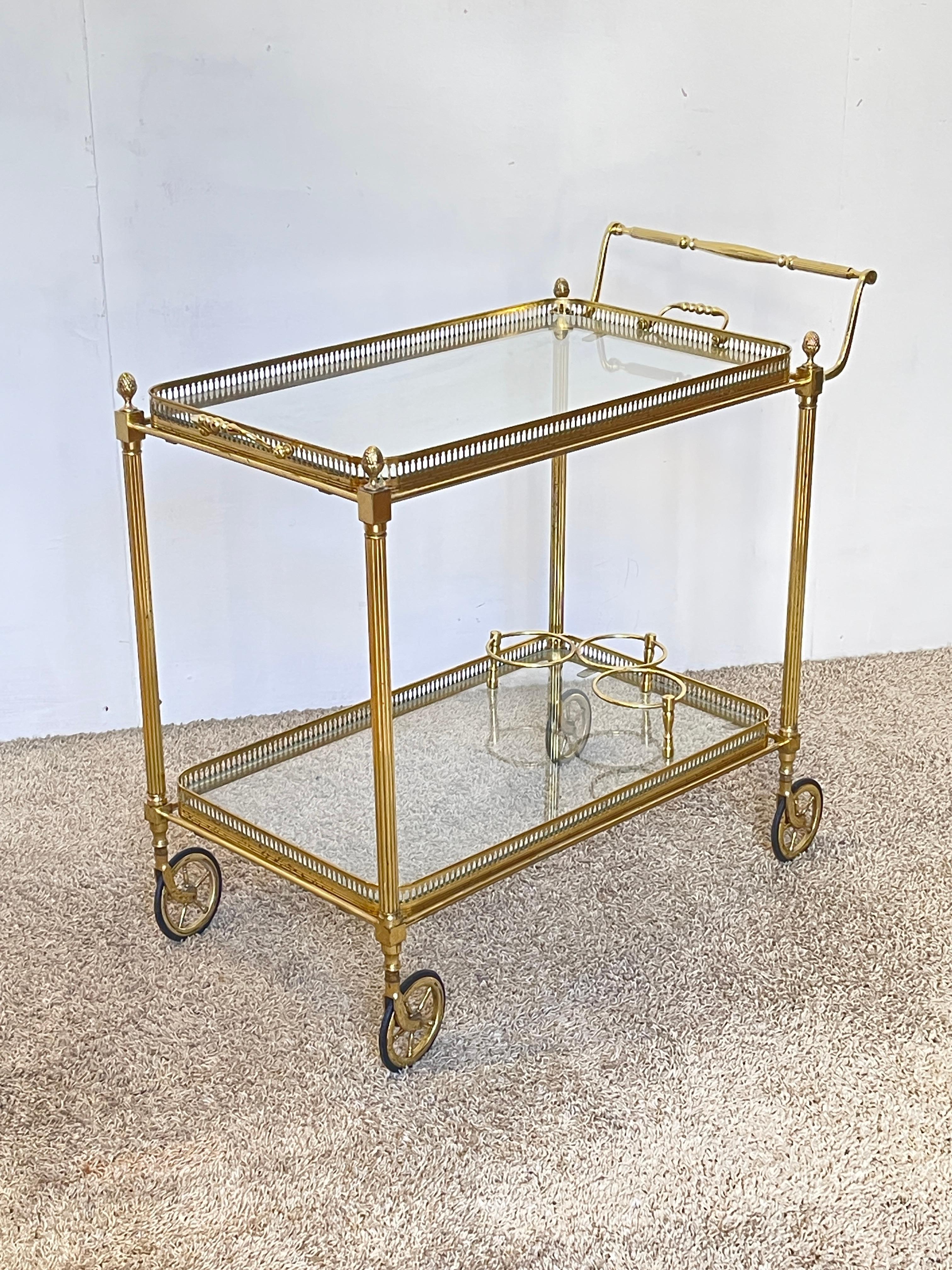 Carrello bar in ottone 