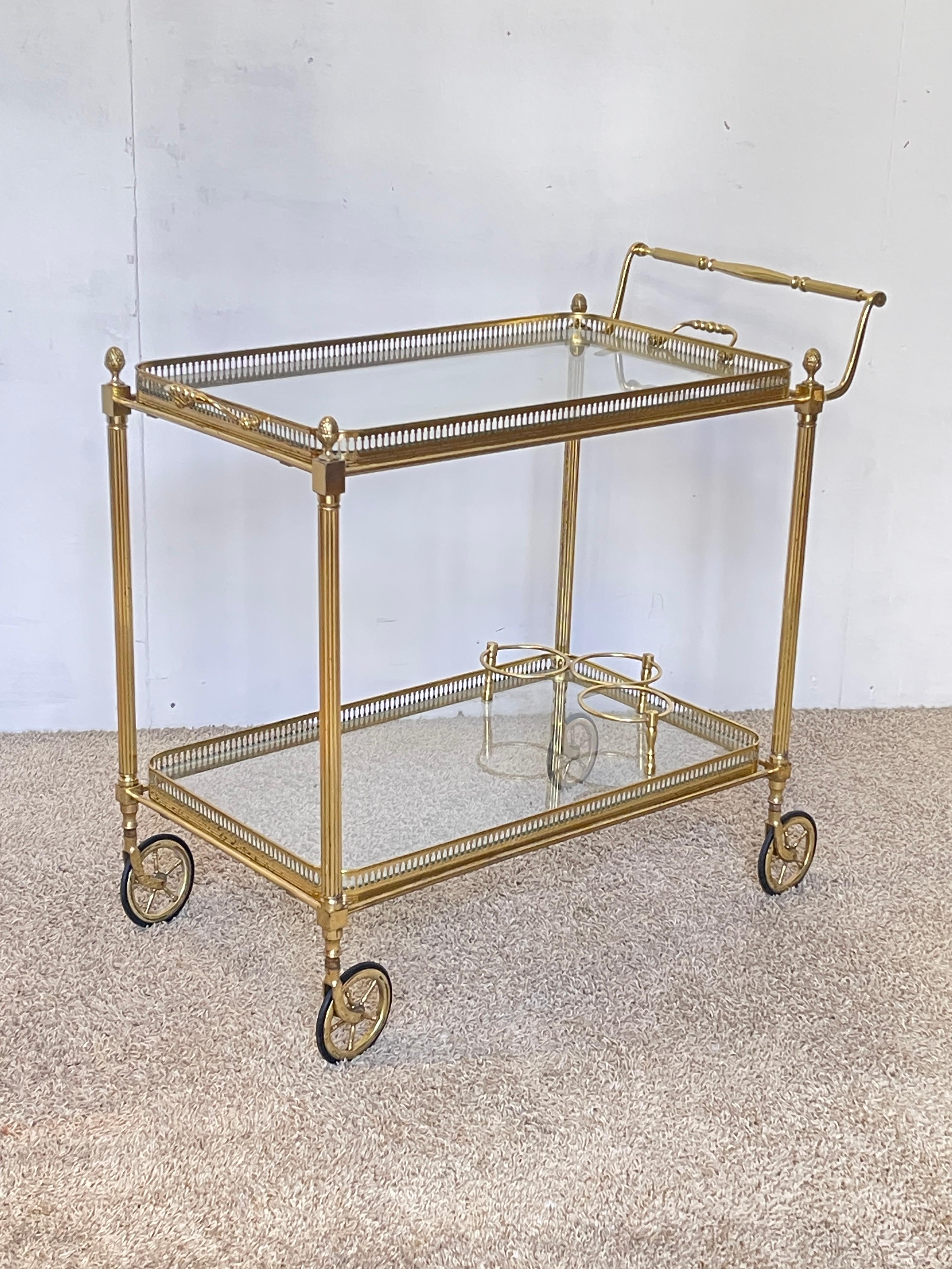 XX secolo Carrello bar in ottone 