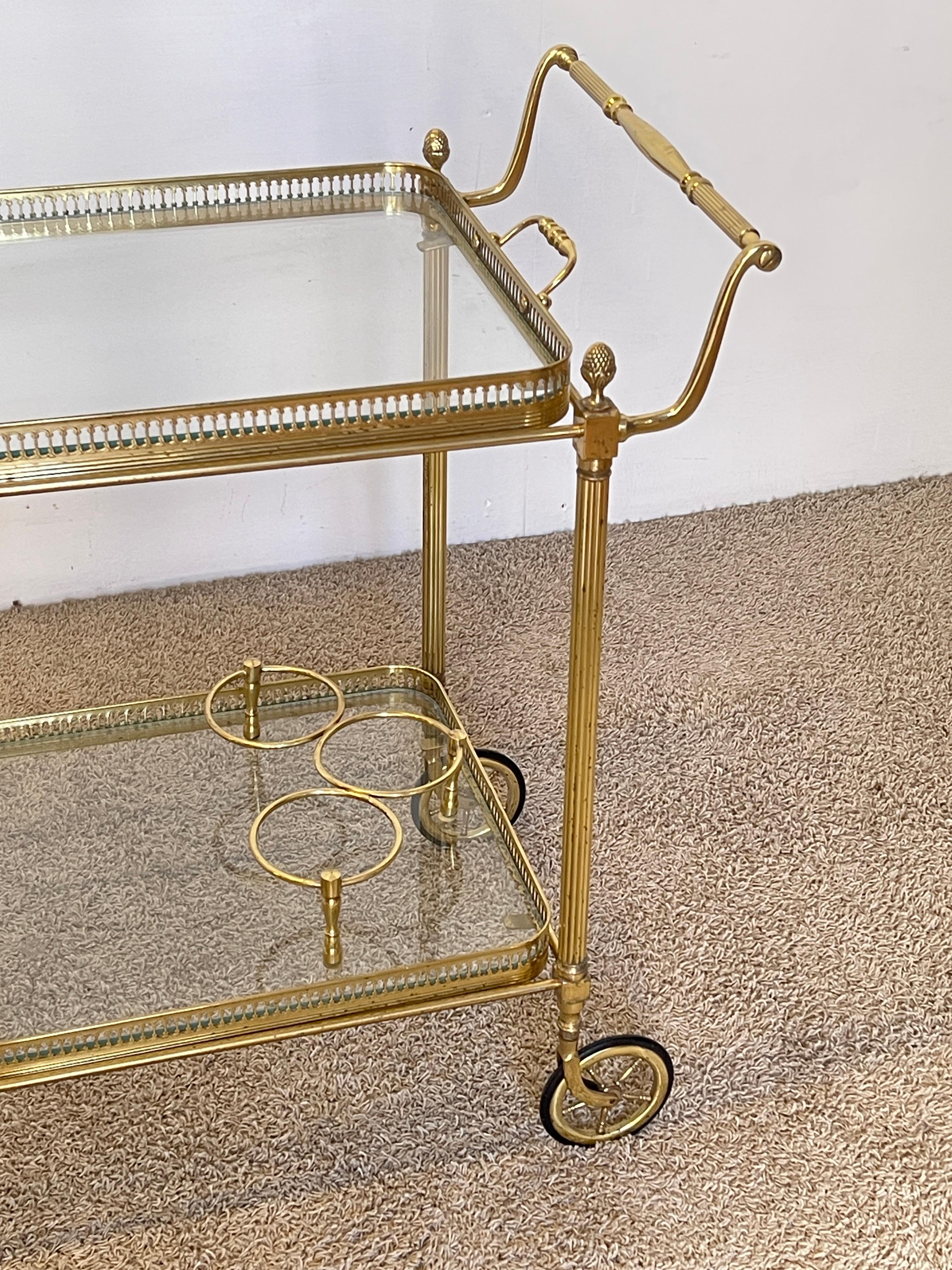 Ottone Carrello bar in ottone 