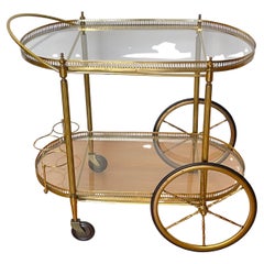 Vintage Brass and Glass Bar Trolley, 1960s - "Golden Elegance"